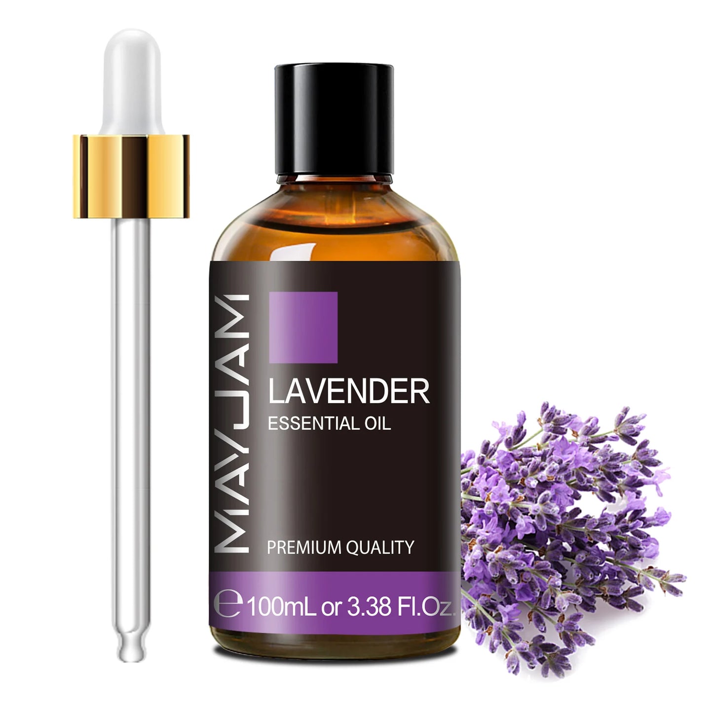 100Ml Pure Essential Oil with Glass Dropper, Aromatherapy Essential Oils Lavender Eucalyptus Rosemary Vanilla Aroma Oil